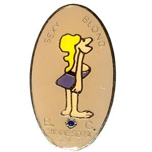 Vintage Lions Club International, Sexy Blond Lapel Pin, B.C. Minnesota